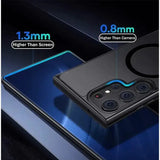 The back of a black iphone case with a camera lens
