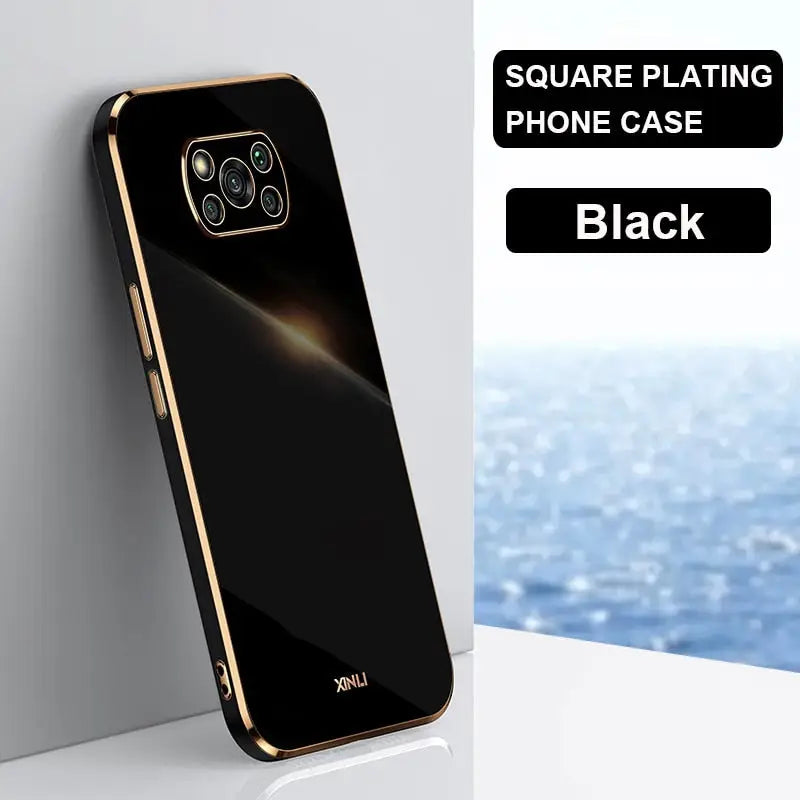 the back of a black iphone case with the text, ` ` ’