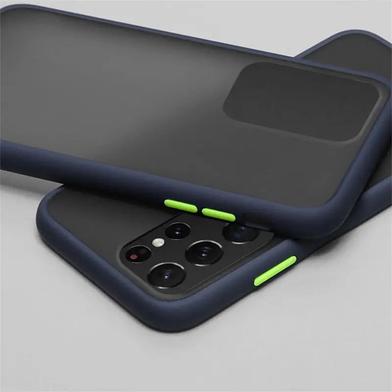 the back of the iphone 11 pro case in navy blue