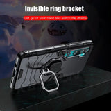 the back of a black iphone case with a gun in it