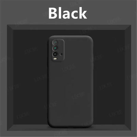 The back of a black iphone case