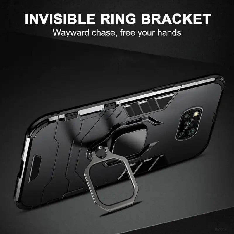 the iphone case with a phone holder attached to it