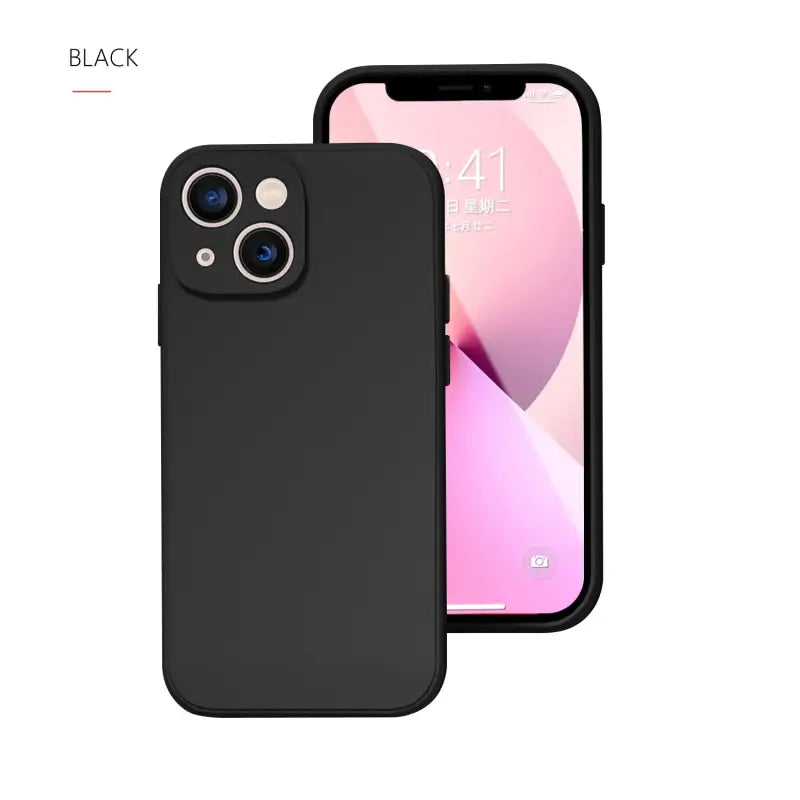 the back of the iphone 11 case is shown in black