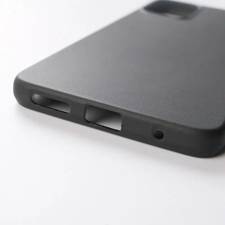 the back of a black iphone case