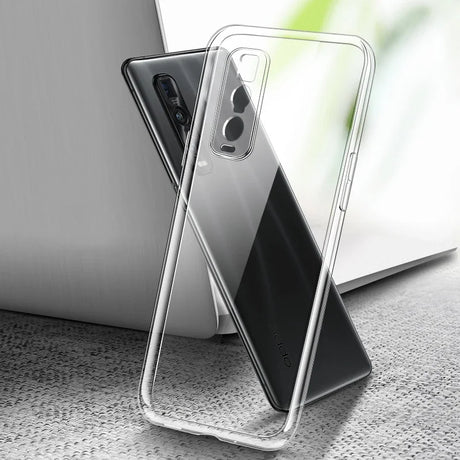 the back of a black iphone case on a table