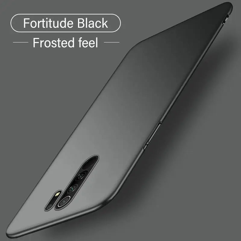 the back of a black iphone case with the text, `’’