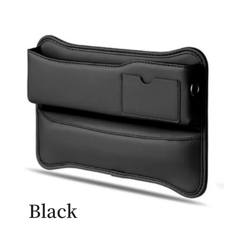 a black leather case with a black leather lining
