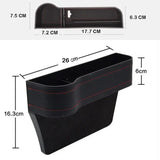 the black leather magazine holder with red stitching