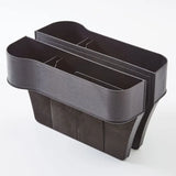 a black leather organizer with two compartments