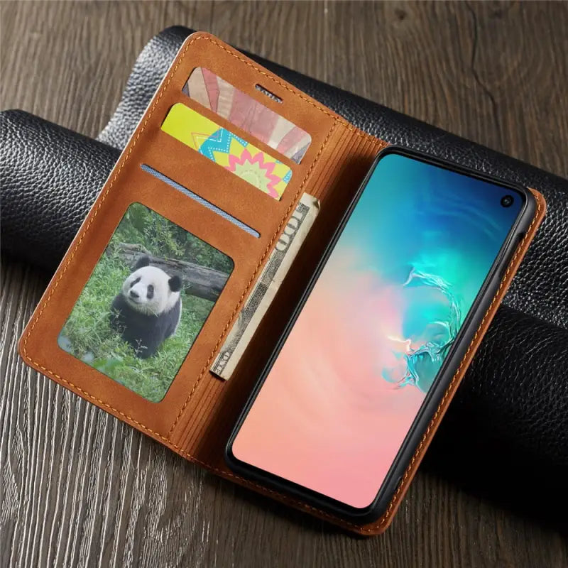 the leather wallet case for samsung s10