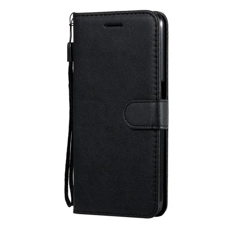 The black leather wallet case for the iphone