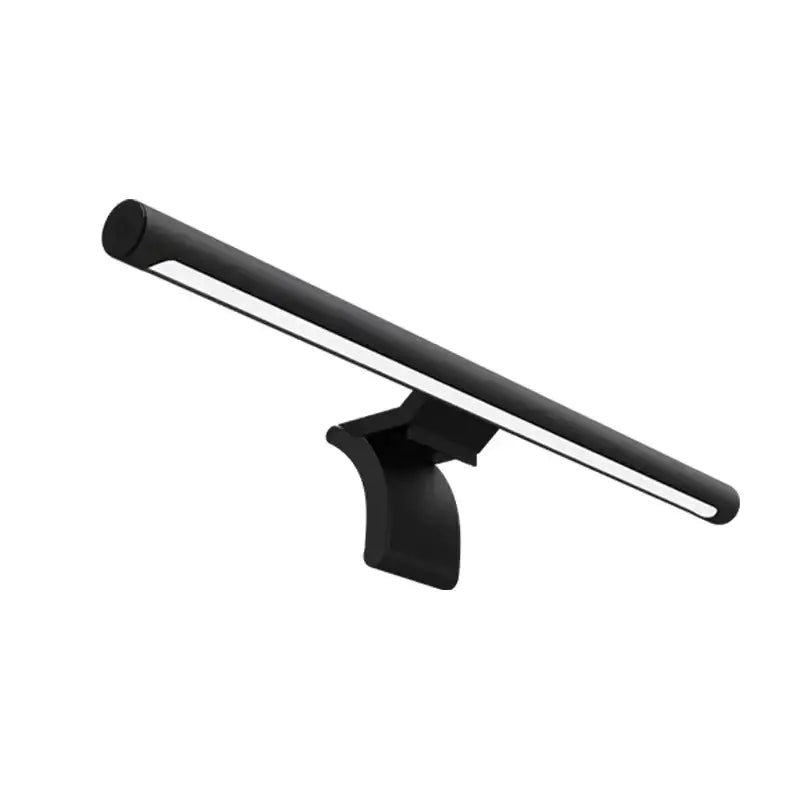 A black led desk lamp on a white background