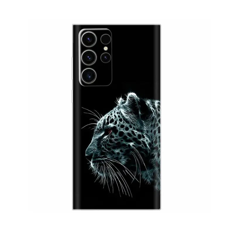 the black leopard samsung phone case
