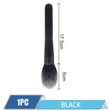 the face brush is shown with the measurements