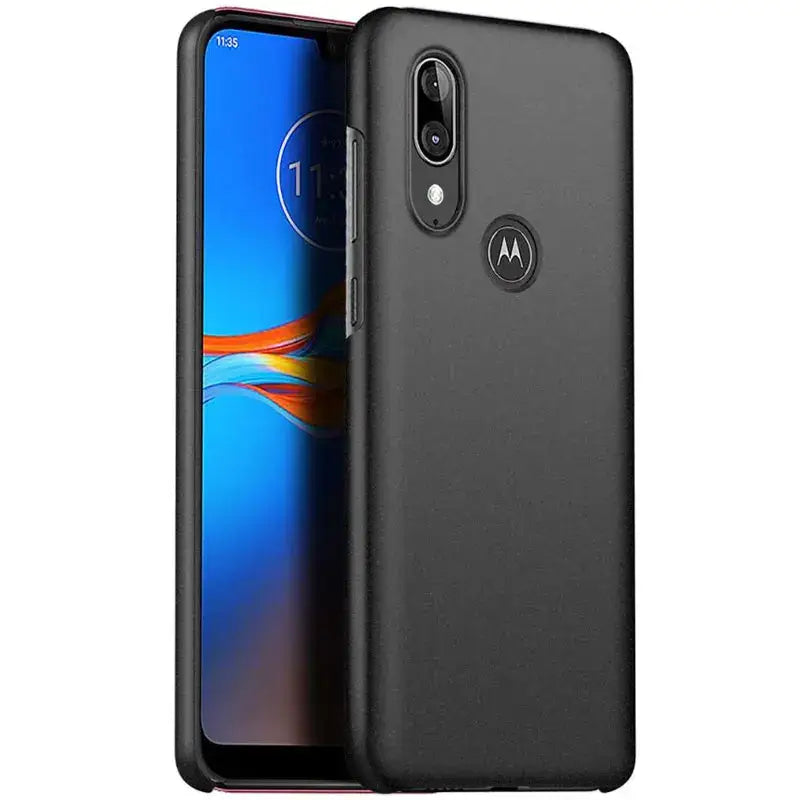 the back of a black motorola moto g7 phone