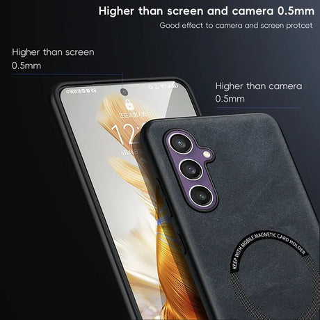 the back of a black motorola z3 smartphone case with a camera lens