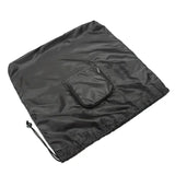 the black nylon bag is shown on a white background