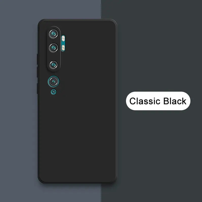 the back of a black oneplar phone with the text classic black