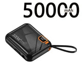 a black and orange 50000mahl power bank