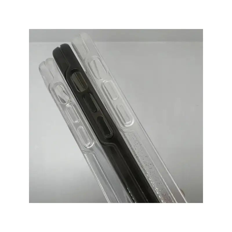 A black pen in a clear box