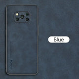 the back of a black phone with a white text that reads blue