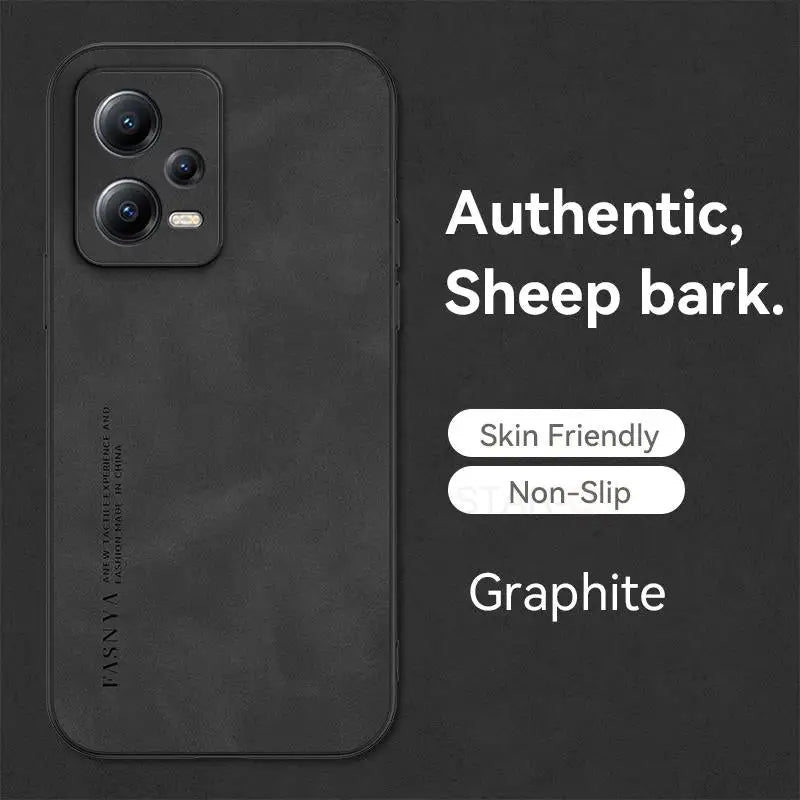 the back of a black phone case with the text, `, ’, ’, ’, ’,