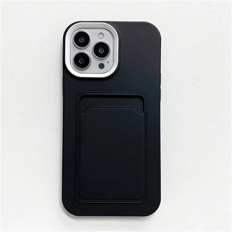Black phone case with card holder.