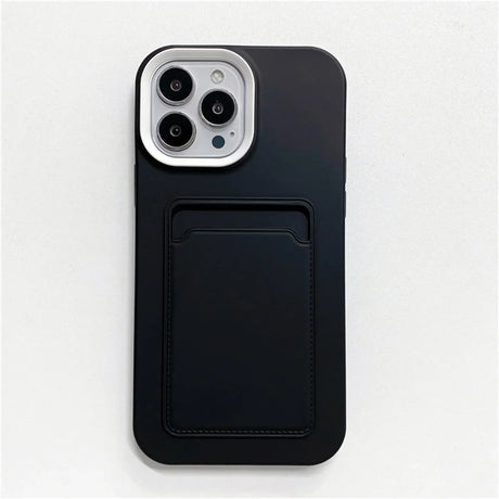 Black phone case with card holder.
