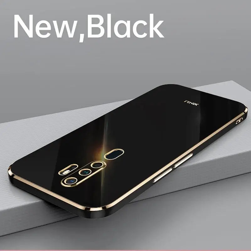 the new black phone case is on display