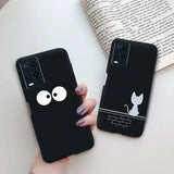 a black phone case with a white cat on it