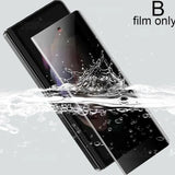 a smartphone with water splashing on it