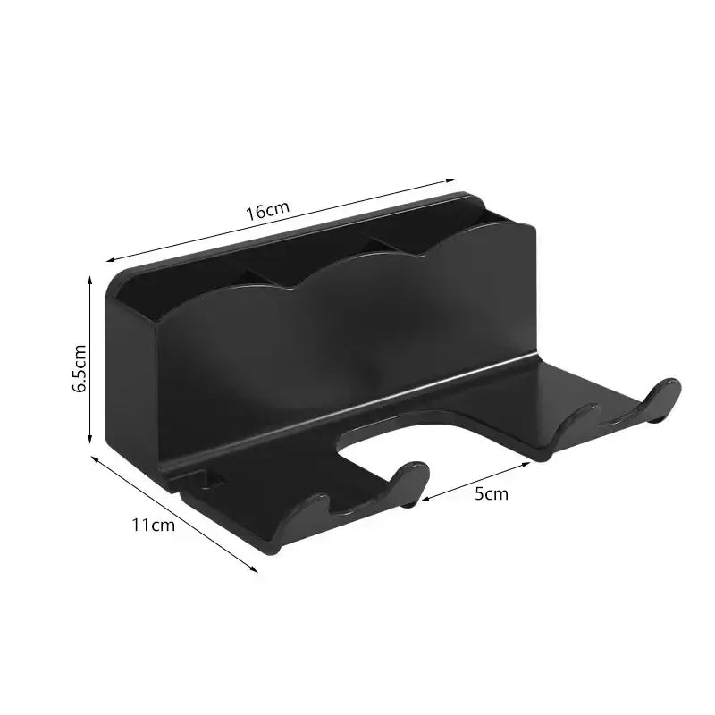 black plastic desk organizer