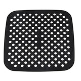 a black plastic tray with holes