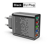 black plug usb charger