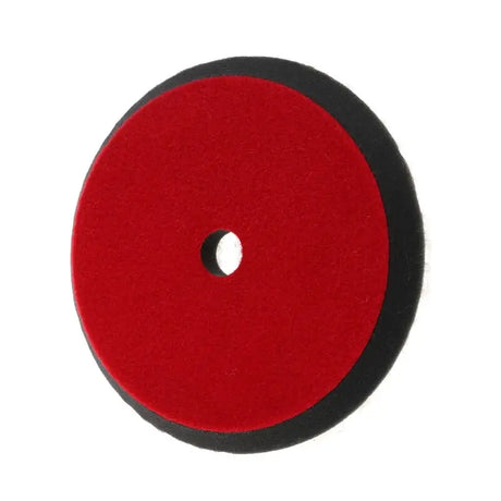 a red and black polish pad