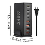 A black power adapt with a power cord attached to it