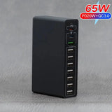 a black power bank with a white background