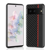 the back and side of a black samsung note 10 with a red stripe