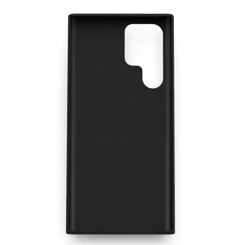 the back of a black samsung phone case