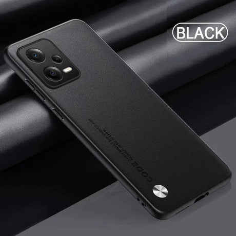 The back of a black samsung phone case