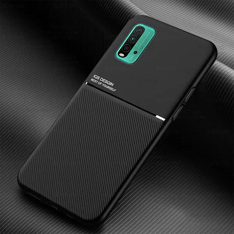 the back of a black samsung phone case
