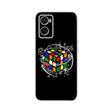 a black samsung s20 case with a rubix cube on it