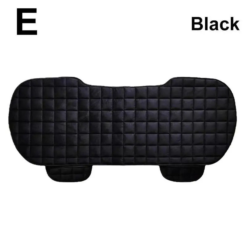 the seat pad is made from black leather