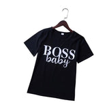 a black t shirt with the word boss on it