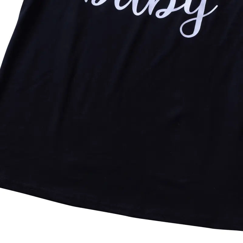 a black t shirt with the word’s on it