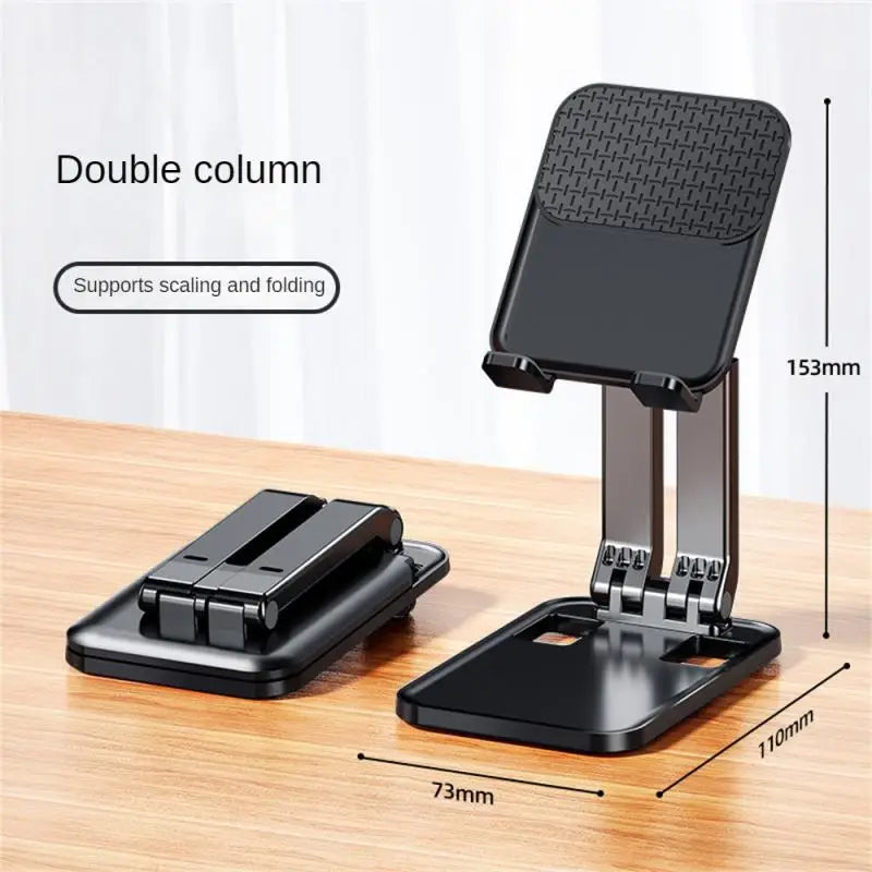 the adjustable desk stand with a phone holder