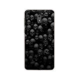 black skulls samsung case