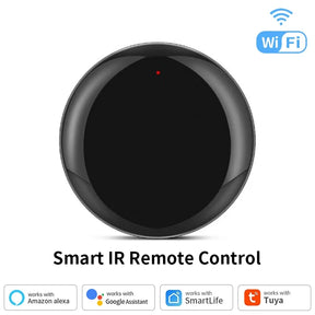 Black smart IR remote control.