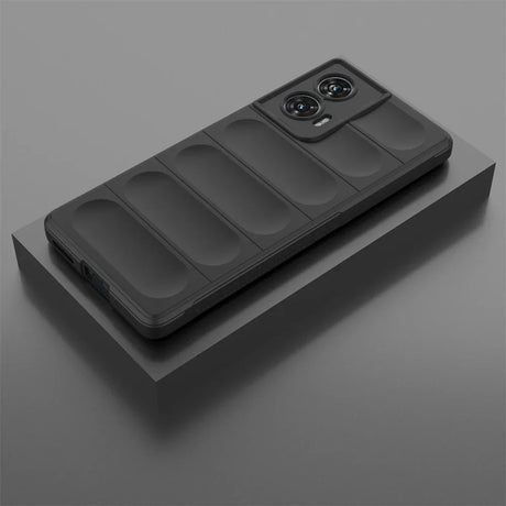 Black smartphone case with padded design.