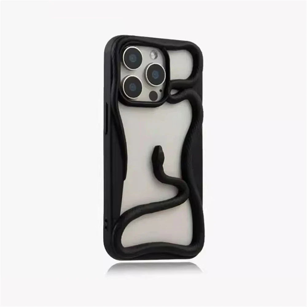 Black snake-themed phone case.